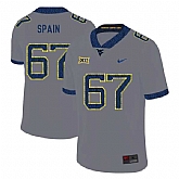 West Virginia Mountaineers 67 Quinton Spain Gray College Football Jersey Dzhi,baseball caps,new era cap wholesale,wholesale hats